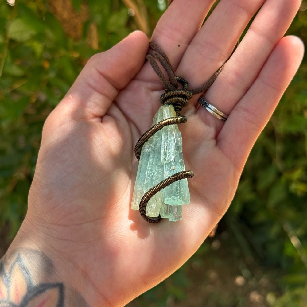 Artisan Aquamarine Crystal Necklace